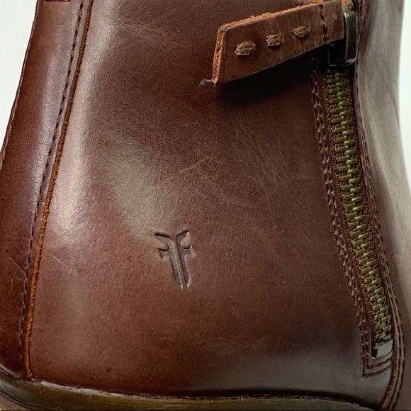 FRYE Judith Double Zip Ankle Boots in Whisky 6.5 - Picture 6 of 9